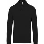 Polo jersey manches longues homme Black - S