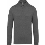 Polo jersey manches longues homme Grey Heather - S