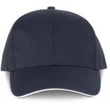 Casquette sandwich contrasté 6 panneaux Oeko-Tex Navy / White