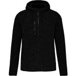 Veste capuche chinée homme Dark Grey Melange - S
