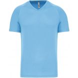 T-shirt de sport manches courtes col v homme Sky Blue - XS