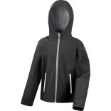 Veste Softshell Capuche Enfant Black / Grey - 5/6