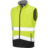 GILET SOFTSHELL HIGH VIZ Fluorescent Yellow / Black - S