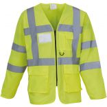 Gilet haute visibilité à manches longues Hi Vis Yellow - S