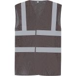 Gilet haute visibilité à maille ajourée recyclée Grey - M