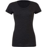 T-shirt femme triblend col rond BE8413 - Charcoal - Black Triblend