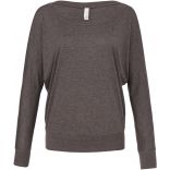 T-shirt femme flowy dolman manches longues BE8850 - Dark Grey Heather