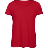 T-shirt femme triblend col rond TW056 - Red