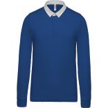 Polo rugby K213 - Light Royal Blue / White