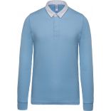 Polo rugby K213 - Sky Blue / White