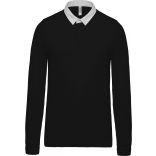 Polo enfant rugby K214 - Black / White