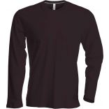 T-shirt homme manches longues col rond K359 - Chocolate