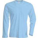 T-shirt homme manches longues col rond K359 - Sky Blue