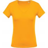 T-shirt femme col V manches courtes K390 - Yellow