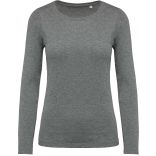 T-shirt femme col rond manches longues K392 - Grey Heather