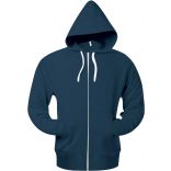 Sweat-shirt capuche zippé chiné french terry unisexe K451 - Blue Heather