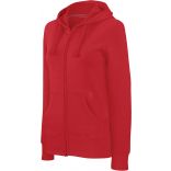 Sweat-shirt femme zippé capuche K464 - Red