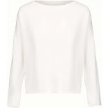 Sweat-shirt femme Loose K471 - Off White