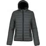 Doudoune femme légère à capuche K6111 - Marl Dark Grey