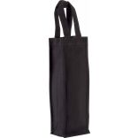 Sac porte bouteille en coton canvas KI0269 - Black