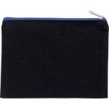 Pochette en coton canvas personnalisable KI0721 - Black / Royal Blue