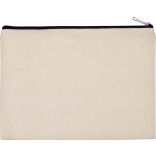 Pochette en coton canvas personnalisable KI0722 - Natural / Black