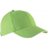 Casquette 6 panneaux Orlando KP011 - Lime / White