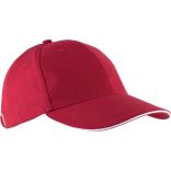 Casquette 6 panneaux Orlando KP011 - Red / White