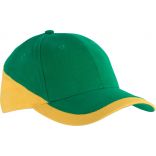 Casquette 6 panneaux Racing KP045 - Kelly Green / Yellow