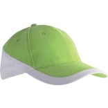 Casquette 6 panneaux Racing KP045 - Lime / White