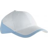 Casquette 6 panneaux Racing KP045 - White / Sky Blue