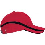 Casquette 6 panneaux bicolore Team KP063 - Red / Black