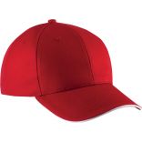 Casquette avec sandwich contrasté KP 153 - Red / White