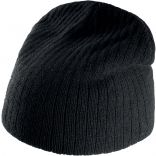 Bonnet tricot côtelé KP517 - Black