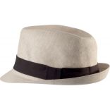 Chapeau en fibre végétale KP608 - Beige / Chocolate