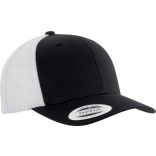 Casquette 6 panneaux Trucker modèle rétro KP912 - Black / White