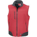 Bodywarmer softshell R123 - Red / Black