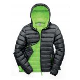 Doudoune femme à capuche Snowbird R194F - Black / Lime