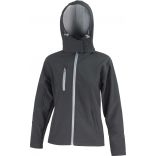 Veste softshell femme capuche R230F - Black / Grey