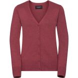 Cardigan femme col V RU715F - Cranberry Marl