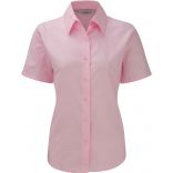 Chemise manches courtes femme Oxford RU933F - Classic Pink