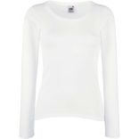 T-shirt femme manches longues Valueweight SC61404 - White de face