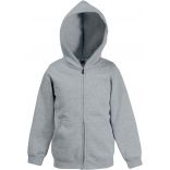 Sweat-shirt enfant zippé à capuche classic SC62045 - Heather Grey