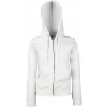 Sweat-shirt femme zippé capuche premium SC62118 - White