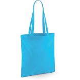 situation du Sac totebag coton à anses longues W101 - Surf Blue - 42 x 38 cm