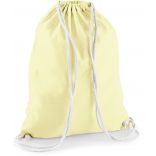 Gymsac en coton W110 - Lemon / White - 37 x 46 cm