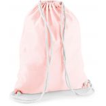 Gymsac en coton W110 - Pastel Pink / White - 37 x 46 cm de dos