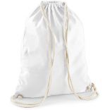 Gymsac en coton W110 - White - 37 x 46 cm de dos