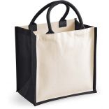 Sac cabas en jute W421 - Black