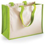 Sac cabas classique en jute W422 - Apple Green